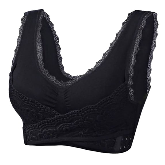 SCSAlgin 3 PC Sports Bras for Women Front Criss Cross Bra Side Buckle Lace Sports Bras Wireless Push Up Seamless Bra