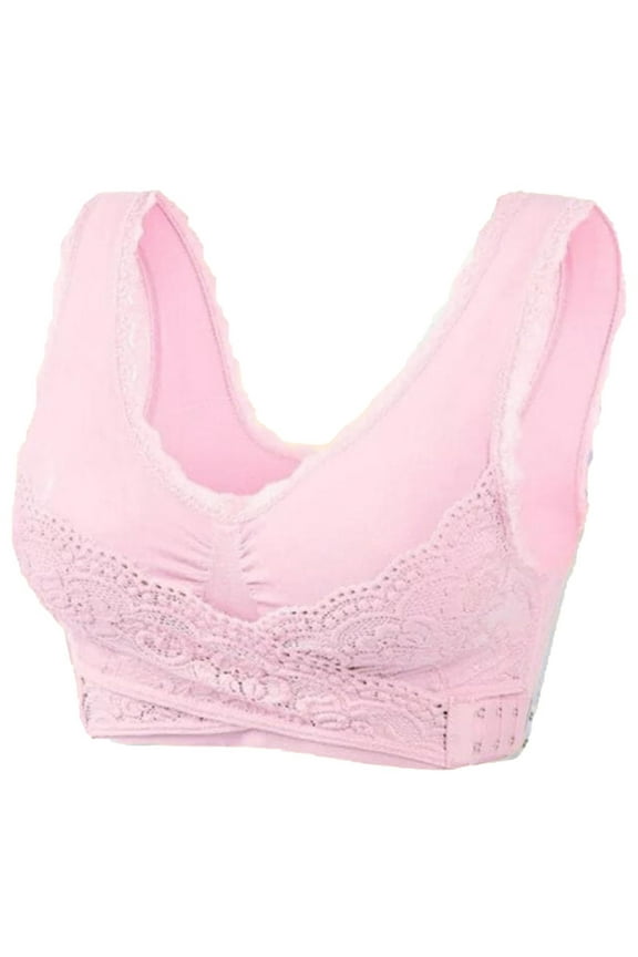 3 PC Sports Bras for Women Front Criss Cross Bras Side Buckle Lace Sports Bras Wireless Push Up Seamless Bra