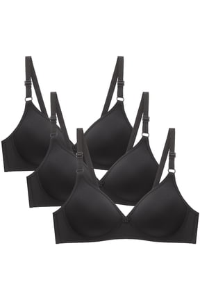 3 PC Wireless Bras for Women Wirefree Full Coverage Bralettes No Underwire Comfort Bras Soft Push Up Everyday Bras
