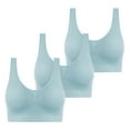 thumbnail image 1 of SCSAlgin 3 Pack Womans Wireless Breathable Gathering Sports Bra Traceless Comfortable No Steel Ring Vest Everyday Sleep Bras, 1 of 7