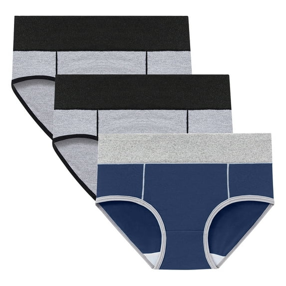SCSAlgin 3PC Womens Menstrual Period Panties Cotton Leak Proof Underwear Postpartum Protective Briefs