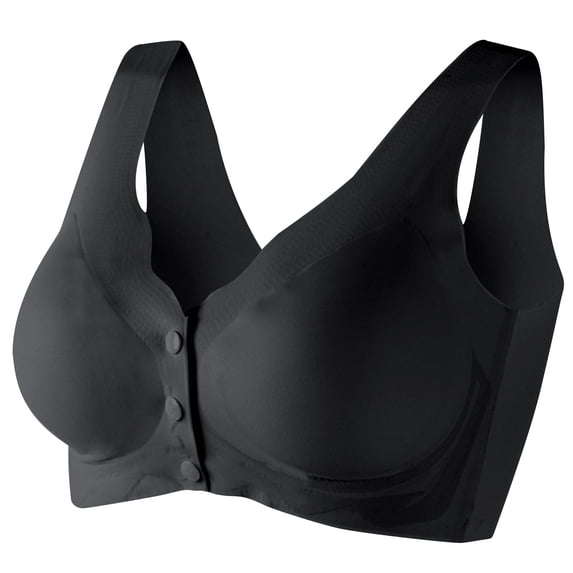 SCSAlgin 4 PC Posture Correcting Bra for Seniors Ice Silk Gathering Bra without Steel Ring Plus Size Bras No Underwire Bras