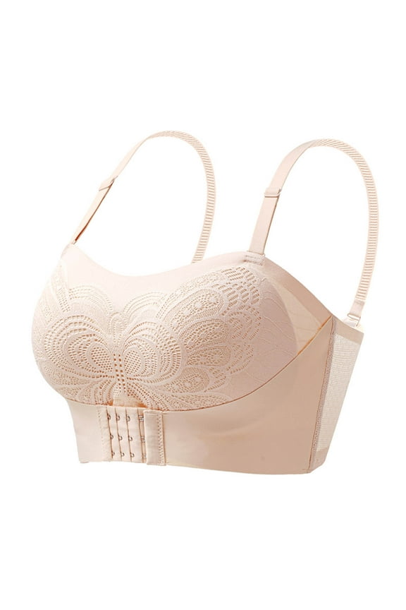 5 PC Womens Seamless Wirefree Push Up Bra U-Shaped Back Thin Comfort Breathable Everyday Bras