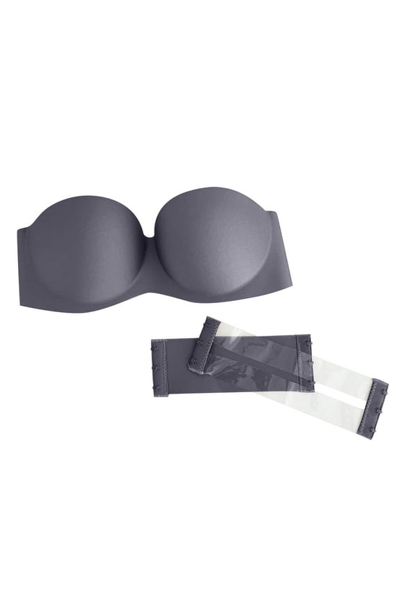 Bandeau Bra for Womens with Transparent Back Strap Ladies Sexy Tube Top Bra Strapless Push Up Bra Full Coverage Bras