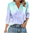 thumbnail image 1 of SCSAlgin Blouses for Women Dressy Casual 3/4 Length Sleeve Womens Tops Trendy Summer Spring Shirts, 1 of 6