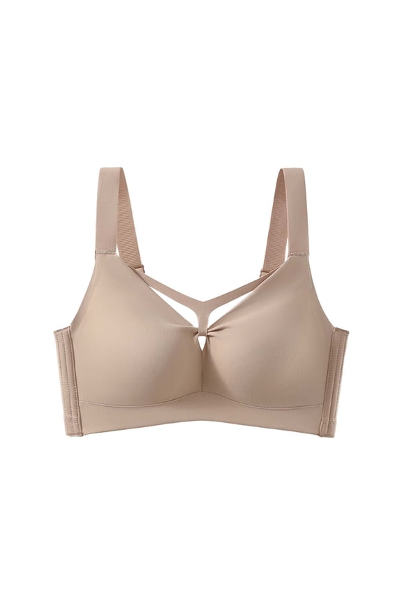 Bra for Women No Underwire - Full Coverage Crossover Seamless Bra with Support Comfort