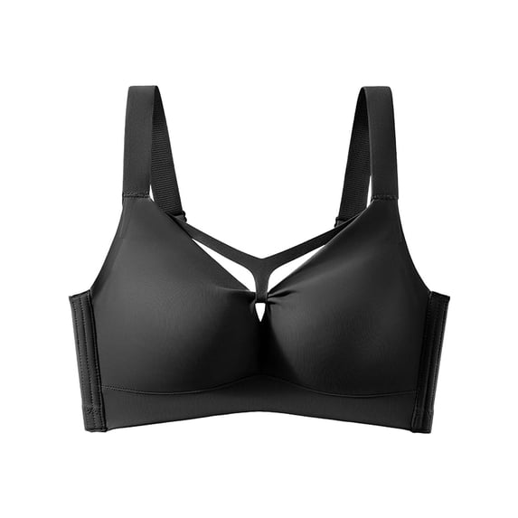 SCSAlgin Bra for Women No Underwire - Full Coverage Crossover Seamless Bra with Support Comfort