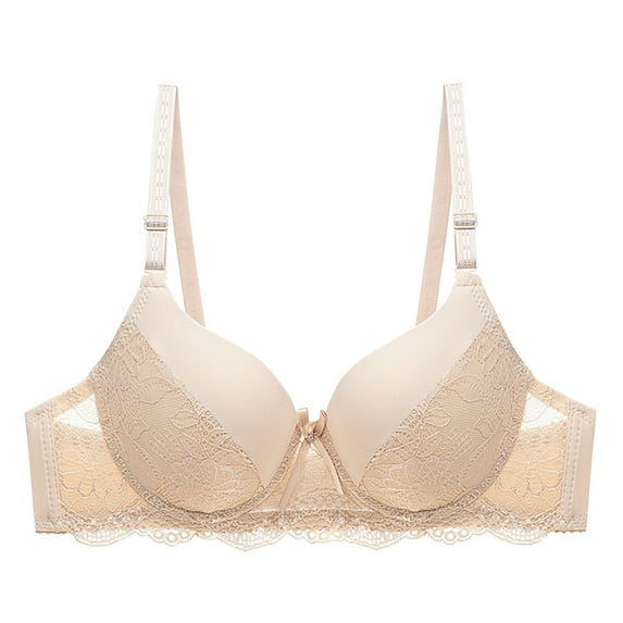 SCSAlgin Bralettes for Women Full Coverage Lace Bra Breathable Underwear Comfortable Bra Soft Push Up Adjustable Strap Bra