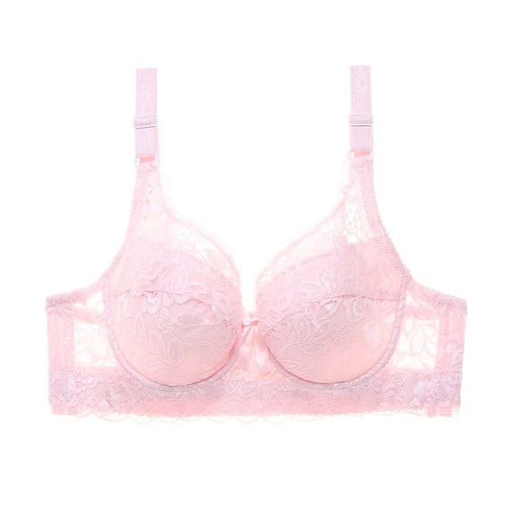SCSAlgin Bras for Women Comfort Sexy Full-Coverage Lace Bra with Underwire Non-Cup Non-Chafing Bra Ladies Underwear