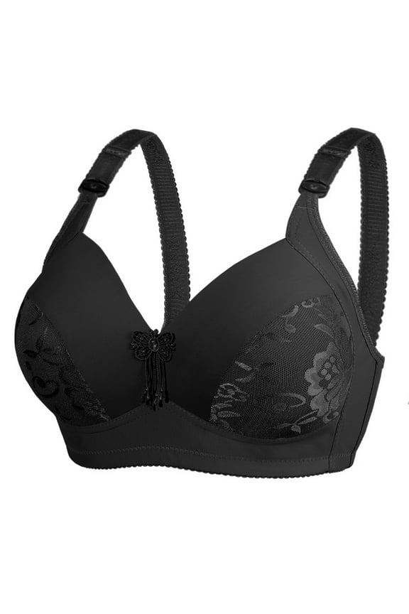 Bras for Women No Underwire Push Up Full Coverage Wirefree Bra Double Support Padded Comfort Bras