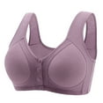 thumbnail image 1 of SCSAlgin Bras for Women Wirefree Comfortable Front Button Closeure Full Coverage Bralettes Breathable Soft Cup Sleep Bra, 1 of 2