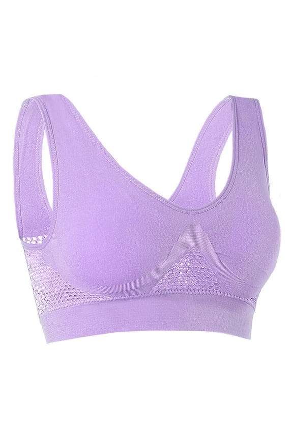 Breathable Cool Liftup Air Bra,Padded Sports Bra for Women,Womens Underwear Breathable Large Size Snug Bras