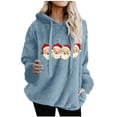 thumbnail image 1 of SCSAlgin Christmas Women's Sweatshirt Sherpa Fleece Hoodie Oversized Pullover Fuzzy Pajama Tops, 1 of 3