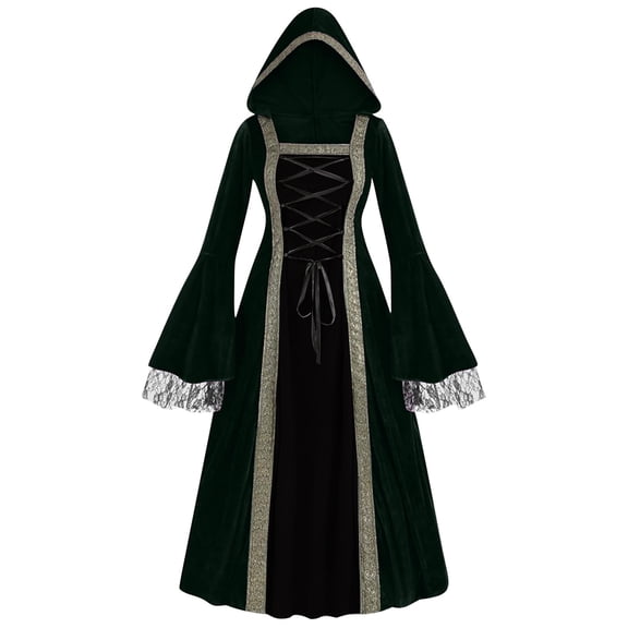 SCSAlgin Colorful House Medieval Dress Renaissance Princess Costume Halloween Costumes Long Dresses for Women