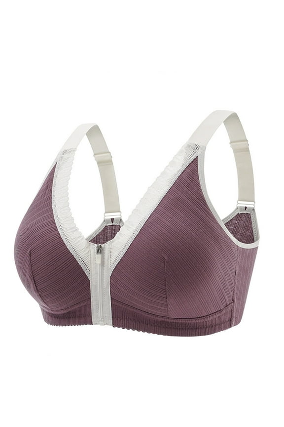 Eleganta Bra, Ultra Soft Front Zip Wireless Lifting Bra, Comfortable Shaping Bras for Women