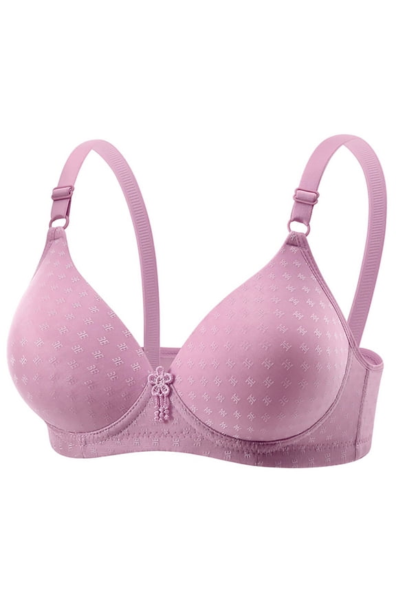 Everyday Bra for Women Full Coverage Compression Bra No Underwire Unlined Bras Lightly Padded Bras