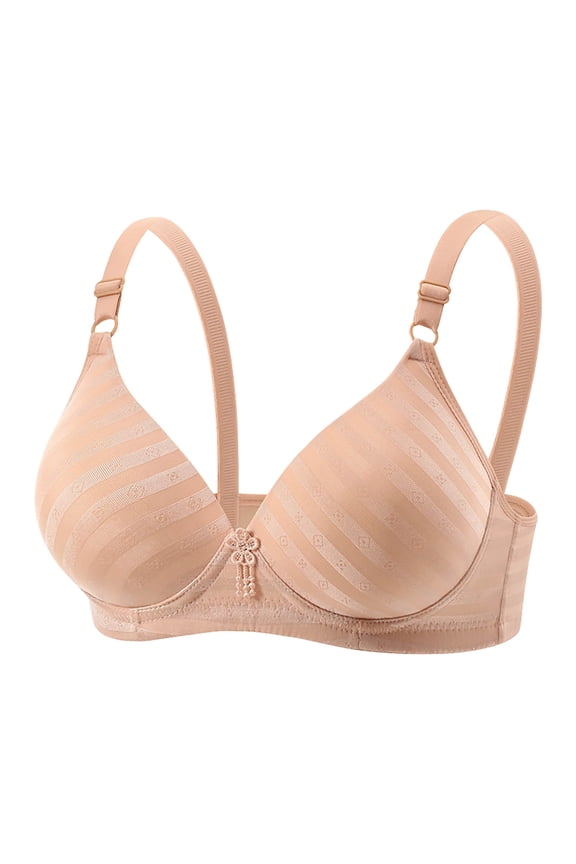 Everyday Bra for Women Full Coverage Compression Bra No Underwire Unlined Bras Lightly Padded Bras