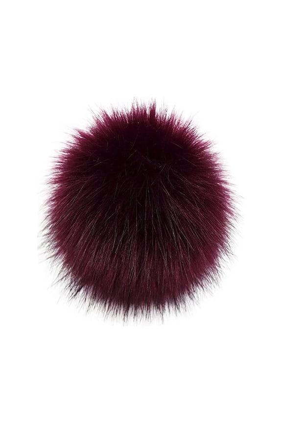 Faux Fur Pom Poms Balls for Hats Pompoms Knitting Crafts Bulk White Red Black