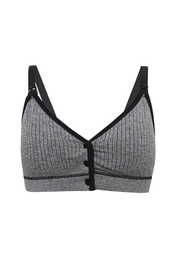 Front Button Bra Front Closure Breathable Everyday Sports Bras Comfort Front Snap Brassiere for Seniors
