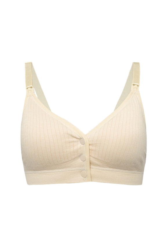 Front Button Bra Front Closure Breathable Everyday Sports Bras Comfort Front Snap Brassiere for Seniors