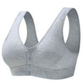thumbnail image 1 of SCSAlgin Front Button Breathable Skin-Friendly Cotton Bra Comfort Wireless Front Close Plus Size Bras for Women, 1 of 4