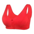 thumbnail image 1 of SCSAlgin Front Button Breathable Skin-Friendly Cotton Bra Comfort Wireless Front Close Plus Size Bras for Women, 1 of 4
