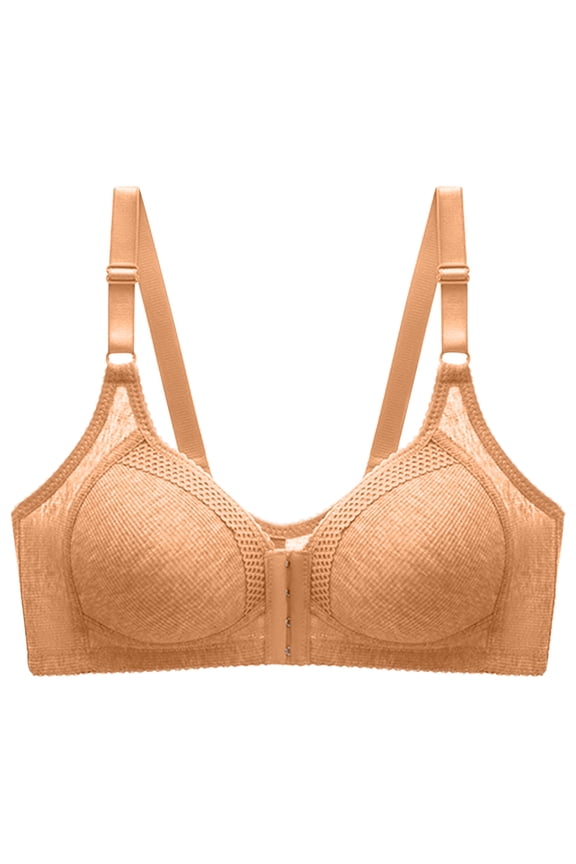 Front Clasp Bras For Women Sexy Comfortable Large Size Without Steel Ring Stretch Full Coverage Workout Bra