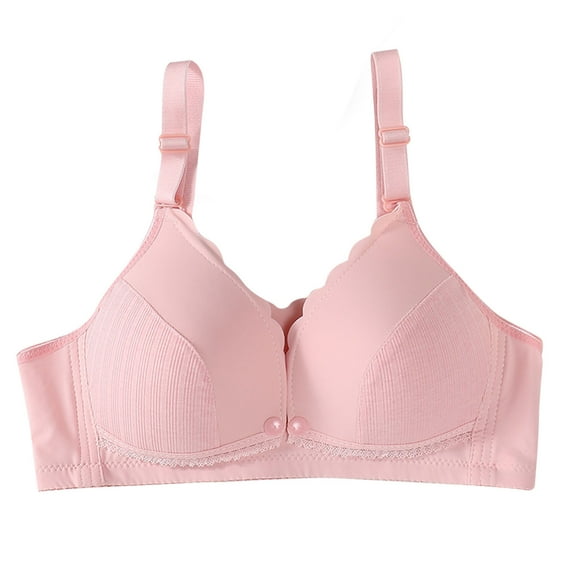 SCSAlgin Front Closure Bras for Women No Underwire Cotton Bra Full Coverage Comfortable Bras