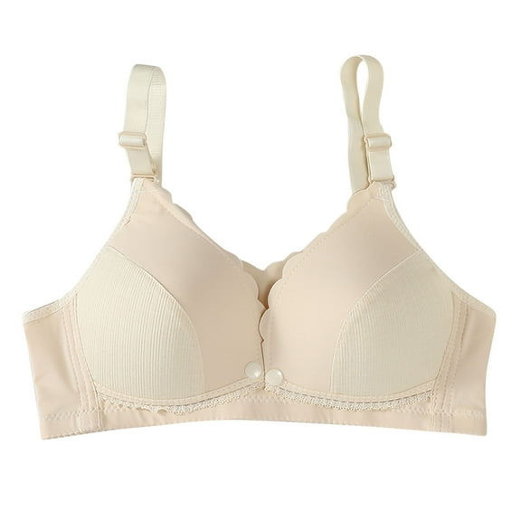 SCSAlgin Front Closure Bras for Women No Underwire Cotton Bra Full Coverage Comfortable Bras