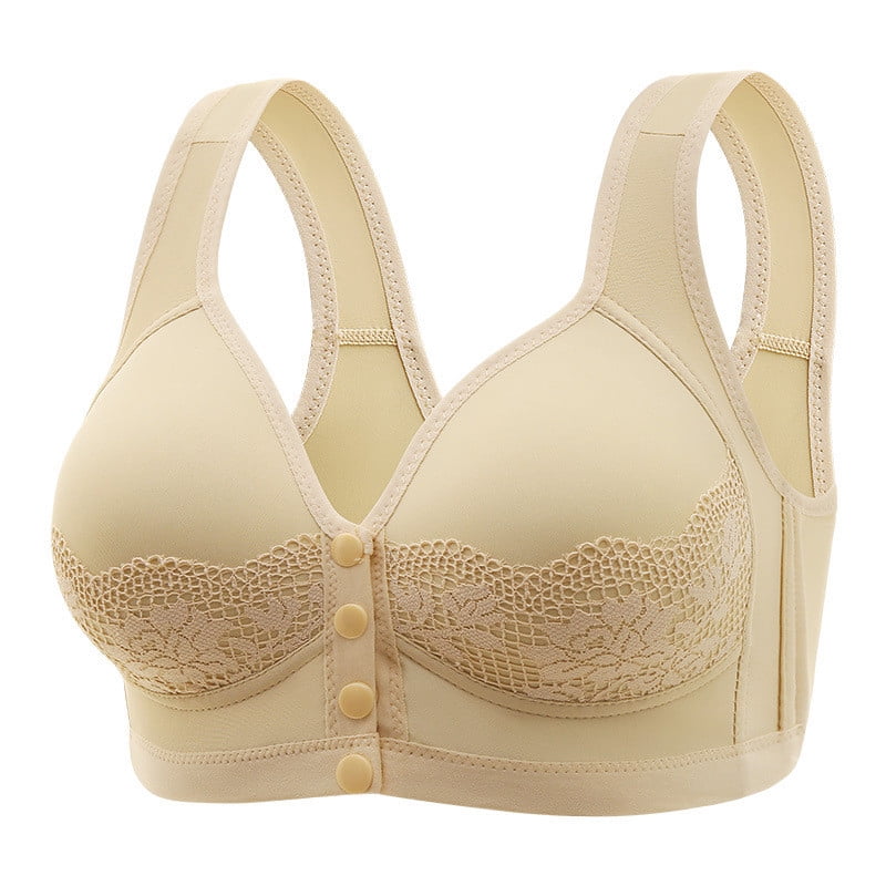 SCSAlgin Front Snaps Daisy Bra for Seniors Everyday Bras, Bra for Older ...