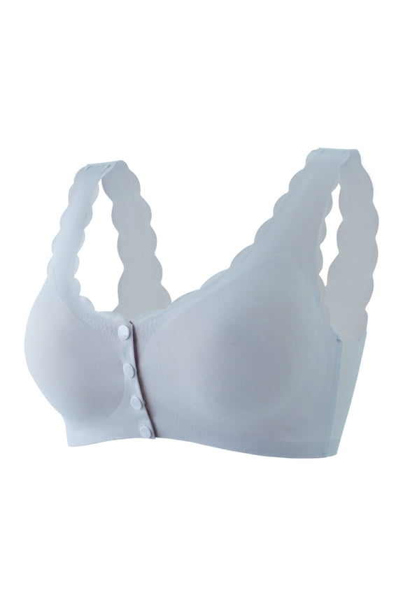 Ice Silk Front Closure Bra Large Size Wireless Comfort Bralette Seamless Tank Top Style Underwear for Women