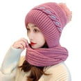 thumbnail image 1 of SCSAlgin Integrated Ear Protection Windproof Scarf Winter Warm Knitted Hat Scarf, 1 of 2