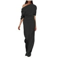 thumbnail image 1 of SCSAlgin Jumpsuits for Women Dressy Fall Outfits Elegant Rompers Formal One Off The Shoulder Pant Suit for Evening Party, 1 of 5