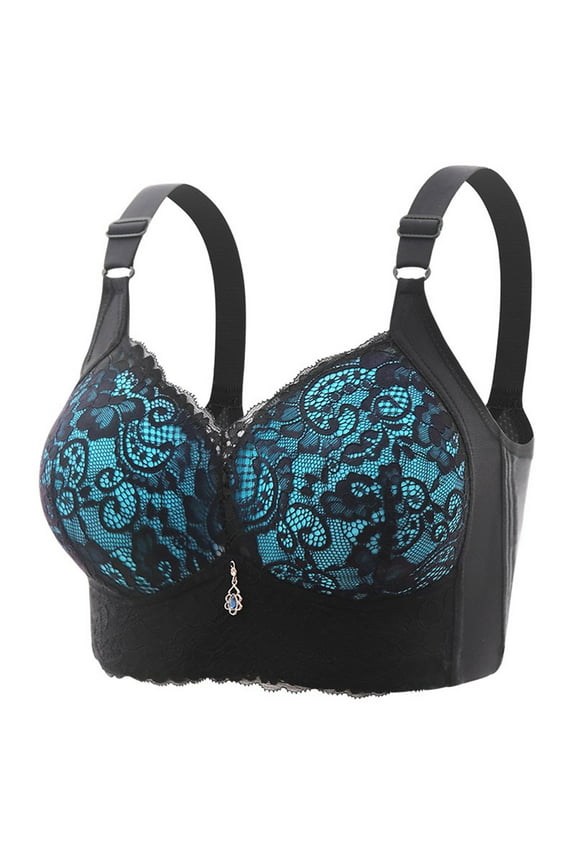 Lightly Latex Lined Cup Sexy Lace Wireless Full Coverage Bars for Women No Underwire