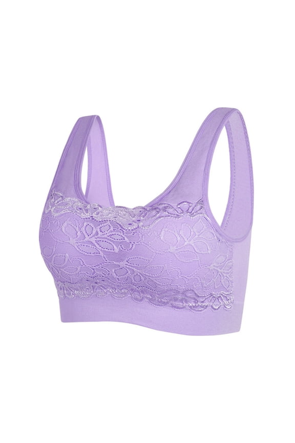 Litthing Lace Bralettes for Women Padded Sports Bra Seamless Women’s Tank Tops Wirefree Comfort Yoga Cami Bras