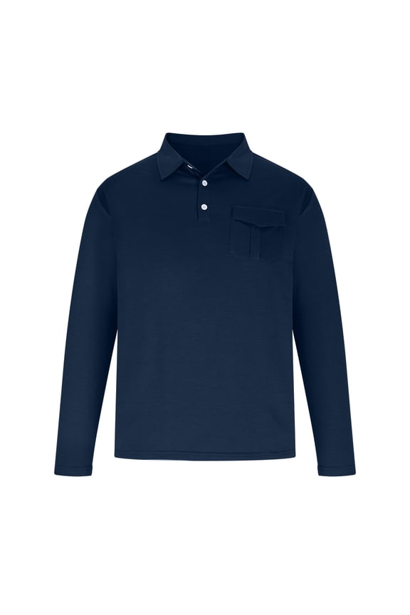 Long Sleeve Shirt for Men Quarter Button Collared Quick Dry Athletic Performance Shirts Golf Office Work Tops