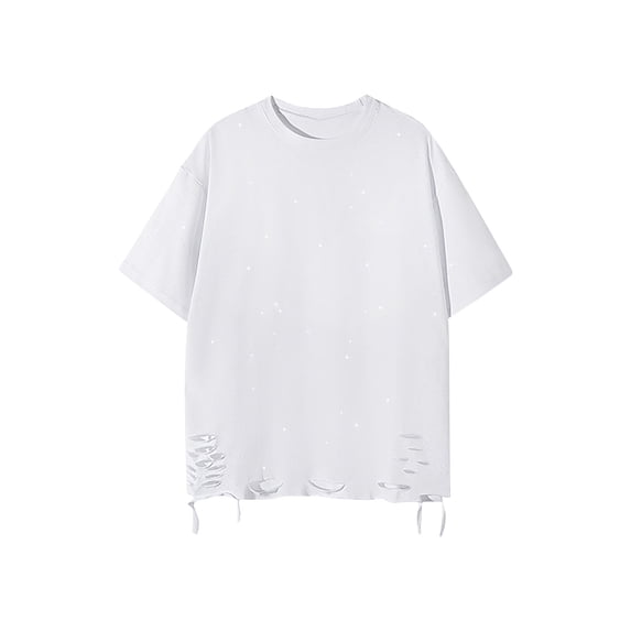 SCSAlgin Men's Glitter Rhinestone T Shirts Crewneck Short Sleeve Casual Summer Tops Tee Shirt