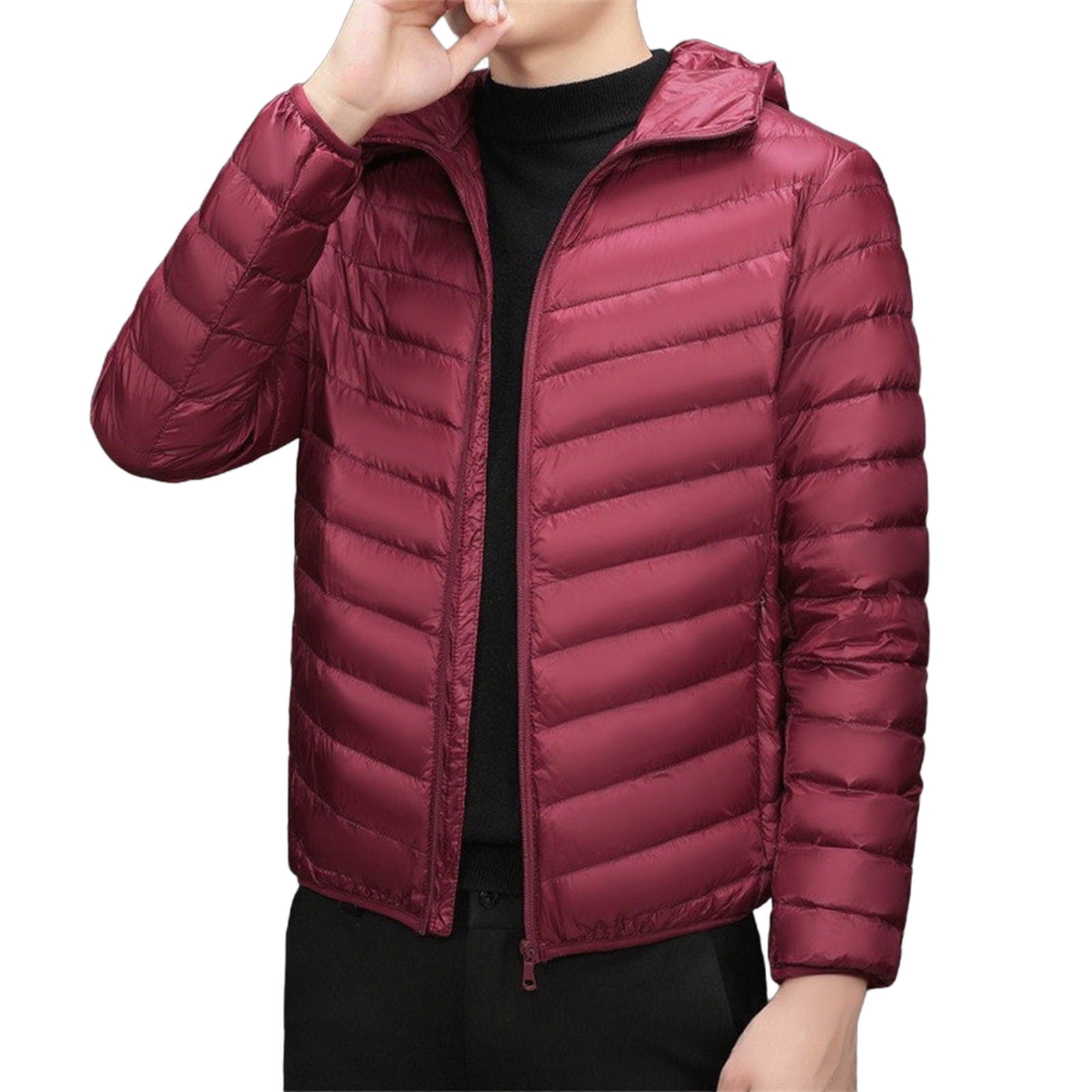 SCSAlgin Men's Lightweight Puffer Jacket Down Packable Jacket Winter ...
