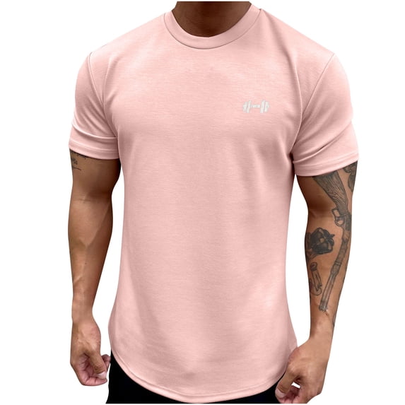 SCSAlgin Men's Muscle Fit Longline Bodybuilding Workout Casual Fashion Short Sleeve T-Shirt