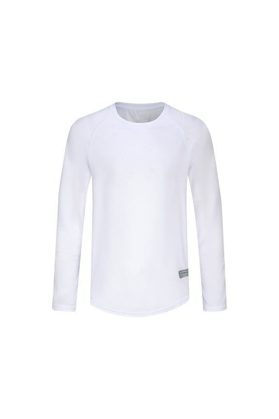 Men's UPF 50+ Sun Protection UV SPF Shirts Long Sleeve Lightweight Swim T-shirts Solid Color Rash Guard