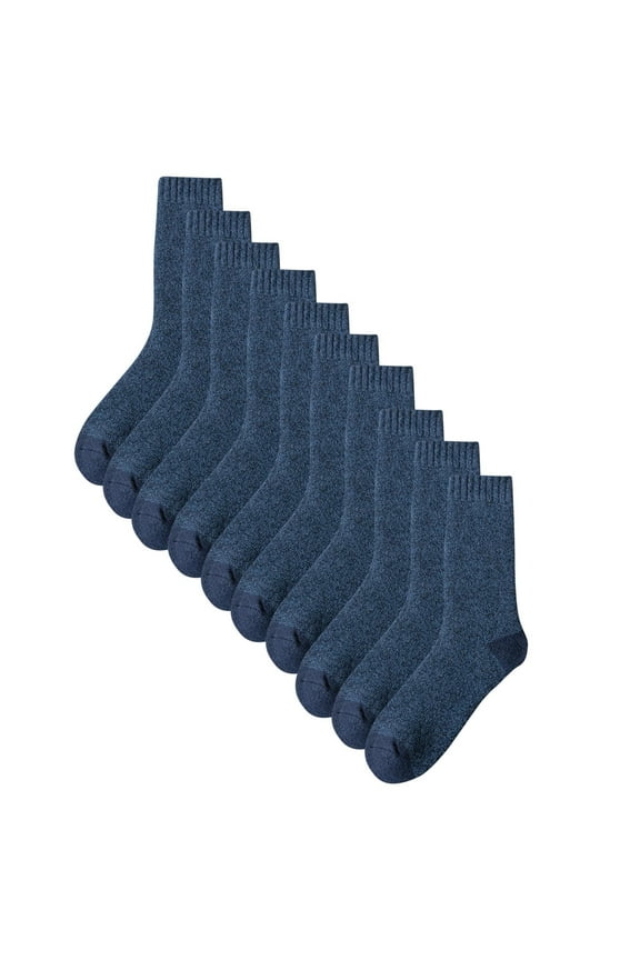 Men's Winter Splice Color Fleecing Warm Deodorize And Absorb Sweat Middle Barrel Socks