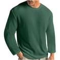 thumbnail image 1 of SCSAlgin Mens Crewneck Pullover Sweater Waffle Textured Long Sleeve Knitted Sweaters Fashion Solid Color Tees Gym Clothes, 1 of 5