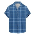thumbnail image 1 of SCSAlgin Mens Plaid Short Sleeve Button Down Shirts Regular Fit Casual Gingham Shirts, 1 of 4
