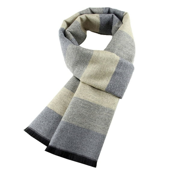SCSAlgin Mens Winter Warm Long Soft Scarf Plaid Scarf for Men Soft Classic Scarves