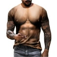 thumbnail image 1 of SCSAlgin Muscle Fit T Shirts for Men 3D Novelty Fake Abs Printed T-Shirt, 1 of 5