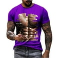 thumbnail image 1 of SCSAlgin Muscle Tee Shirts for Men Funny T-Shirt with Abdominal Muscle 3D Printed Graphics, 1 of 5