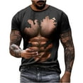 thumbnail image 1 of SCSAlgin Muscle Tee Shirts for Men Funny T-Shirt with Abdominal Muscle 3D Printed Graphics, 1 of 5
