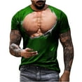 thumbnail image 1 of SCSAlgin Muscle Tee Shirts for Men Funny T-Shirt with Abdominal Muscle 3D Printed Graphics, 1 of 5