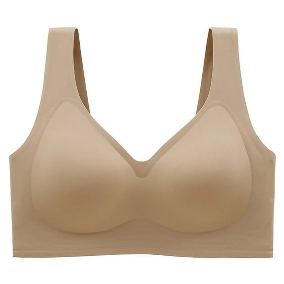 SCSAlgin Plus Size Wireless Full Coverage Bra Back Smoothing Seamless Support and Lift Everyday Bras for Women