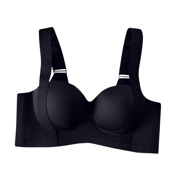 SCSAlgin Push Up Bras for Women Support Padded Balconette Wide Band Underwire Back Smoothing T-Shirt Bra